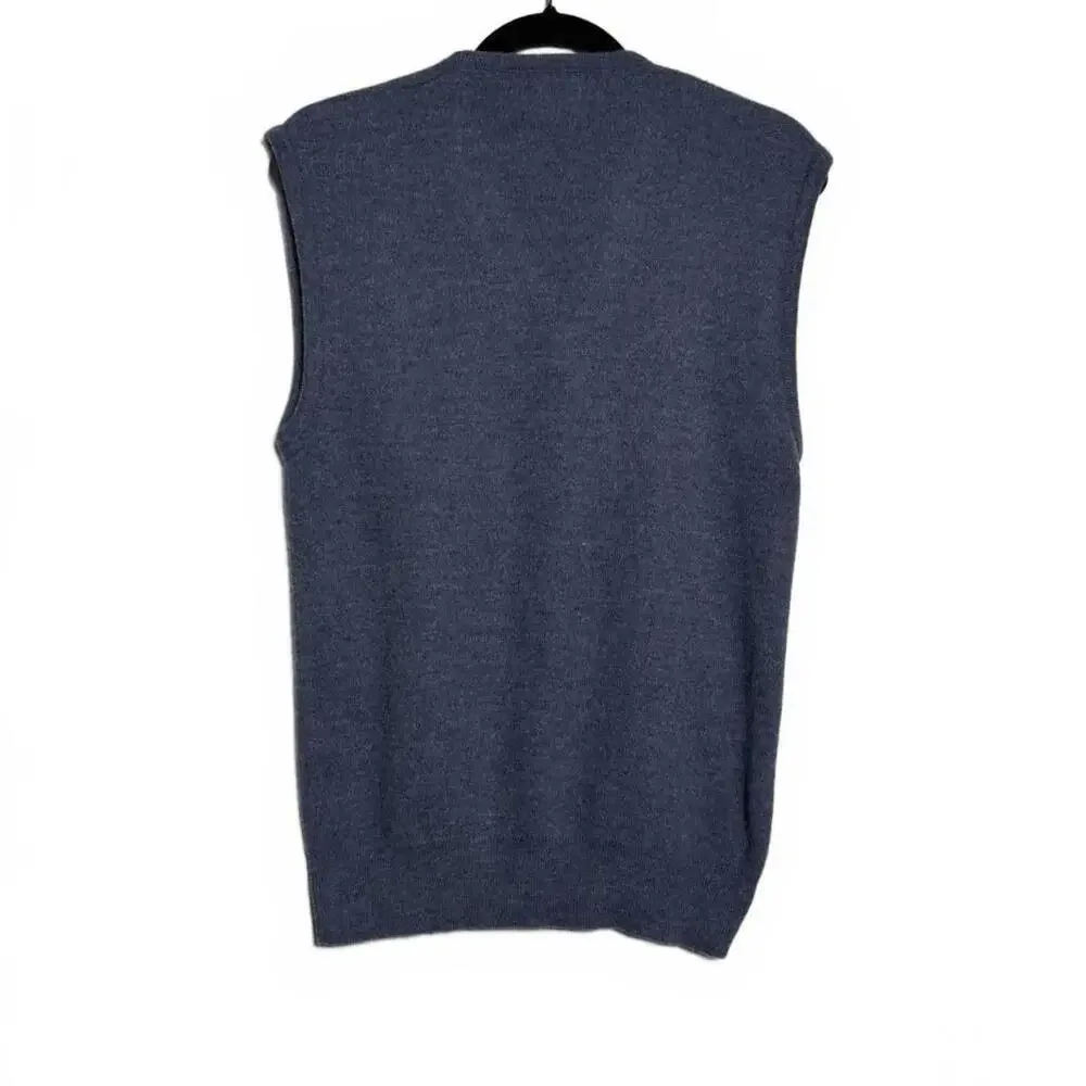 Men Light Blue Knit Sweater‎ vest